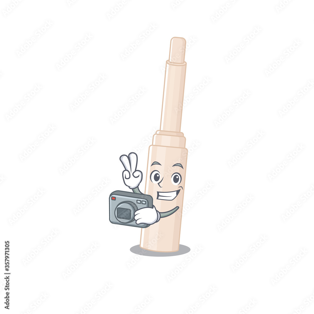 a professional photographer concealer stick cartoon picture working with camera