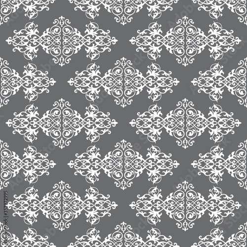 Fleur de Lis Arabic Geometrical Pattern Seamless Repeat Background