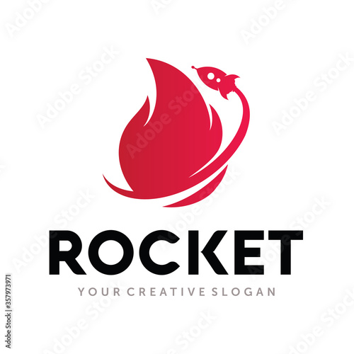 Fire Rocket Logo Design Vector Inspiration