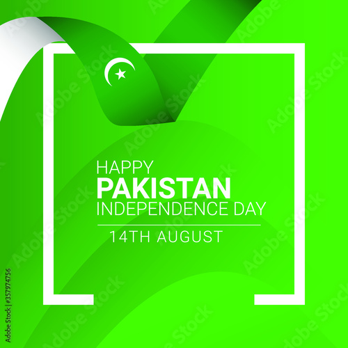pakistan independence day vector template.