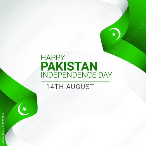 pakistan independence day vector template.