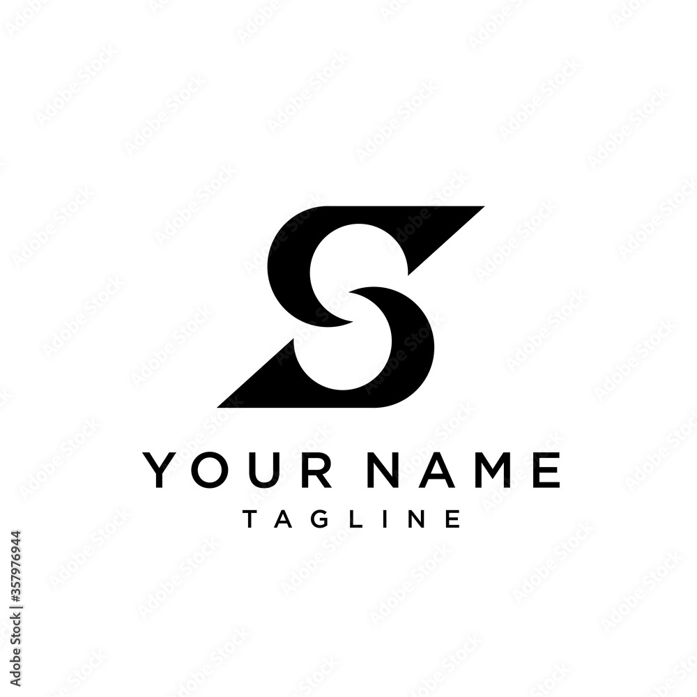 Fototapeta premium S letter logo design vector icon template. Stylish modern S Logo.
