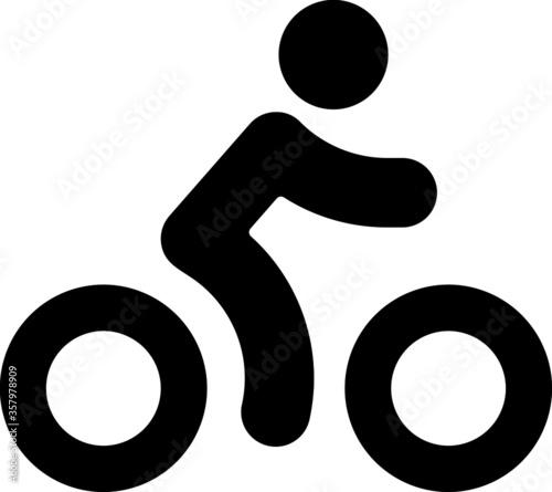 biking person icon vector for web and apps