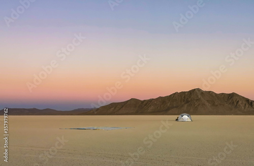 Desert Sunrise Sunset Cracked Earth Playa Dirt Dust Sand Landscape Lunar Black Rock