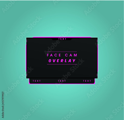 Esport streaming face cam design - VECTOR photo