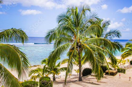 Rarotonga stunning beautiful beaches  white sand  clear turquoise water  blue lagoons  Cook islands  Pacific islands