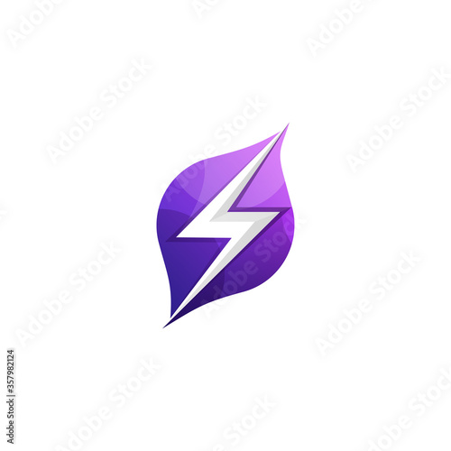 awesome leaf lightning gradient illustrator