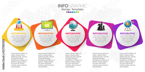 Timeline infographic design vector and icons can be used for workflow layout, diagram, report, web design. Business concept with options, steps or processes.