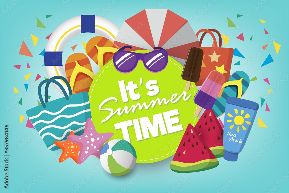 Summer super sale banner template on color background. Summer super sale banner template on color background.