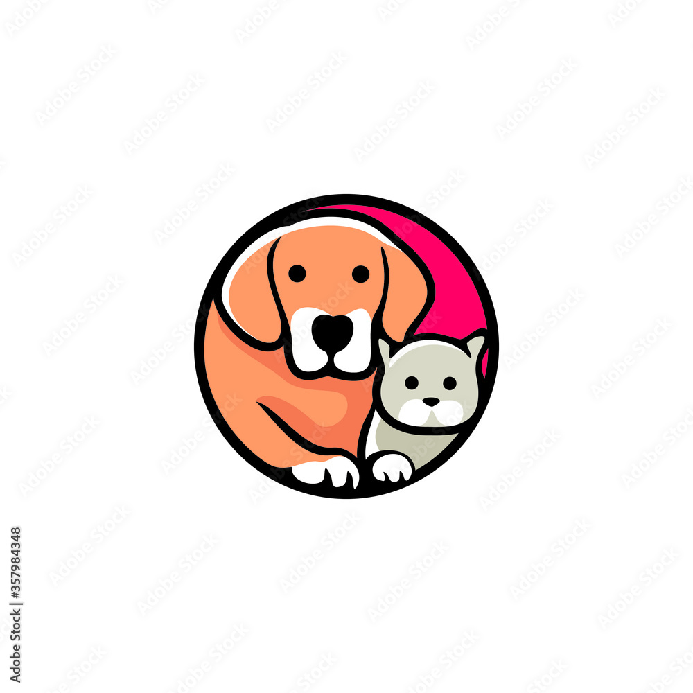 Dog and Cat Pet Shop Vector Logo Template. This logo could be use
as logo of pet shop, pet clinic, or others Dog and Cat Pet Shop Vector Logo Template. This logo could be use
as logo of pet shop, pet clinic, or others