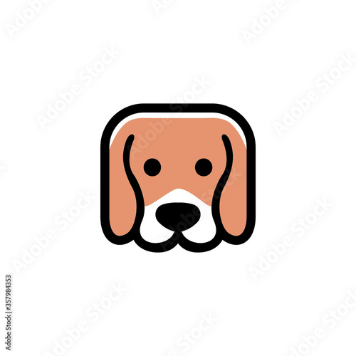 Dog Logo Cartoon Character. Logo template made on Animals or 
pets theme with simple contents. Unique cartoon design for blog, 
hotel, pet shop, veterinary clinic, etc