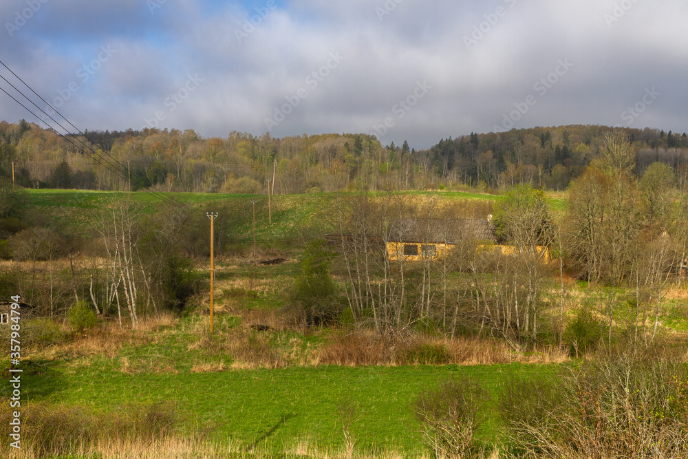 early spring landscapes in Latvia