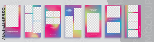 Trendy editable Instagram Stories template. Design  for social media. Flash Sale