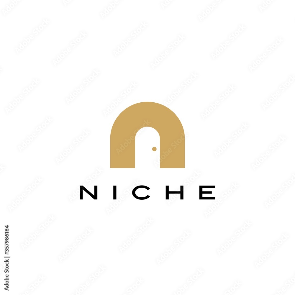niche door window shape logo vector icon illustration niche door window shape logo vector icon illustration
