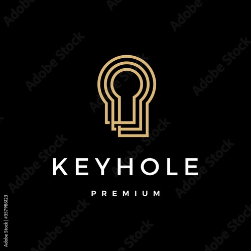 key hole logo vector icon illustration