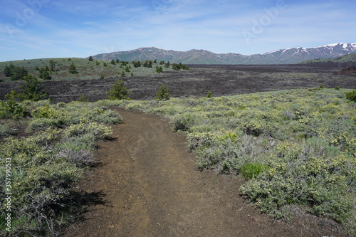 Hiking trail in Craters of the Moon National Monument (Idaho, United States)