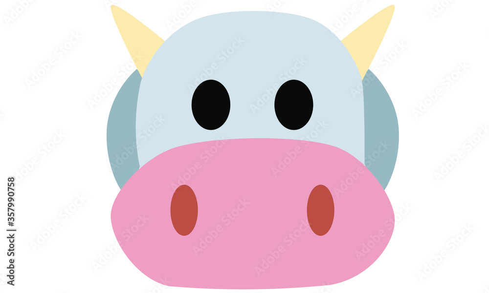 flashcard funny cartoon cow character flashcard funny cartoon cow character
