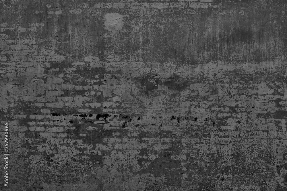 Fototapeta premium Dark Old wall with cracks background, Material design, Modern Loft Concept, Vintage Texture, Abstract backdrop 