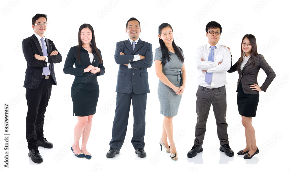 Group of Asian business people