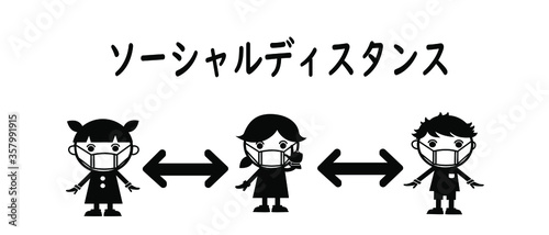 コロナ感染症の非常時：子供のマスク着用とソーシャルディスタンス