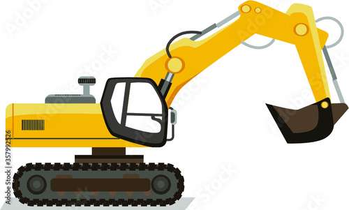 industry, equipment, truck, vector, heavy, vehicle, transportation, construction, dump, transport, industrial, yellow, illustration, large, machinery, isolated, machine, cargo, business, dumper, car, 