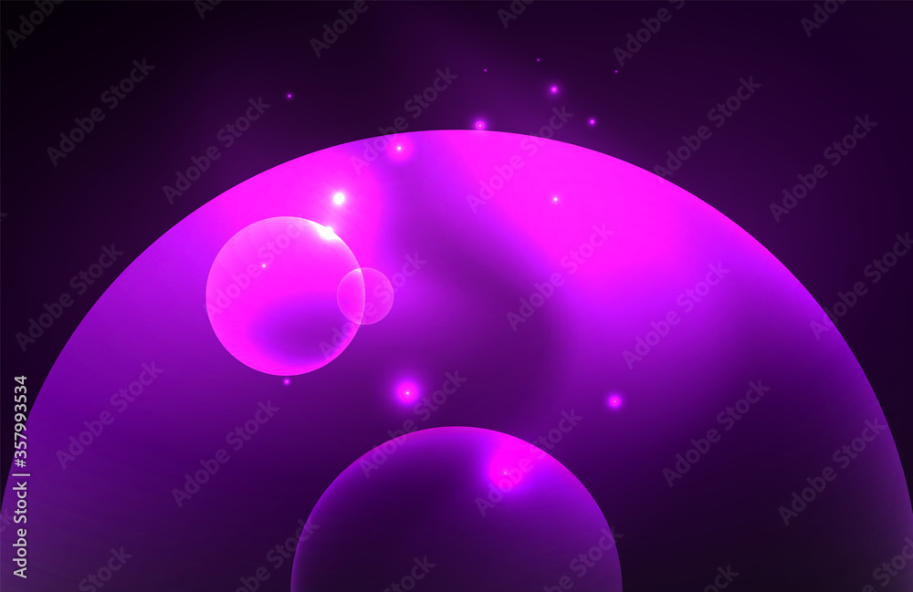 Neon shiny transparent glowing circles with light effects. Techno futuristic vector abstract background For Wallpaper, Banner, Background, Card, Book Illustration, landing page Neon shiny transparent glowing circles with light effects. Techno futuristic vector abstract background For Wallpaper, Banner, Background, Card, Book Illustration, landing page