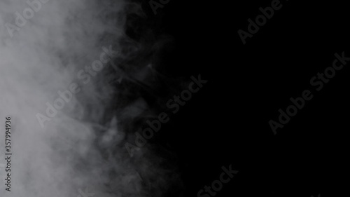 Fog mist haze vapor smoke on black background