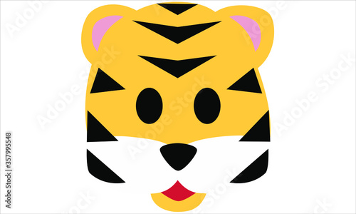 flashcard tiger funny cartoon character