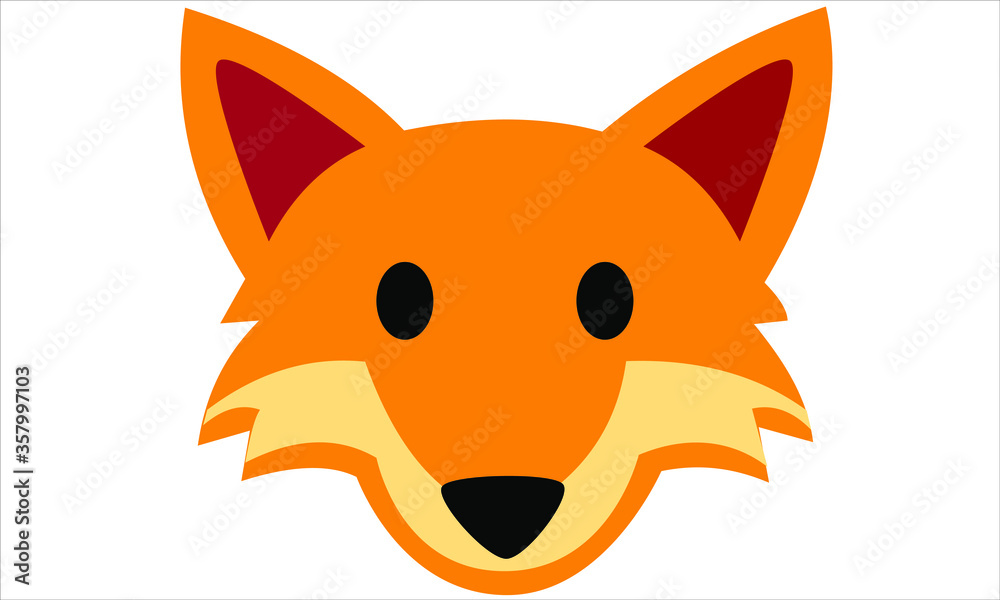 flashcard fox cartoon character