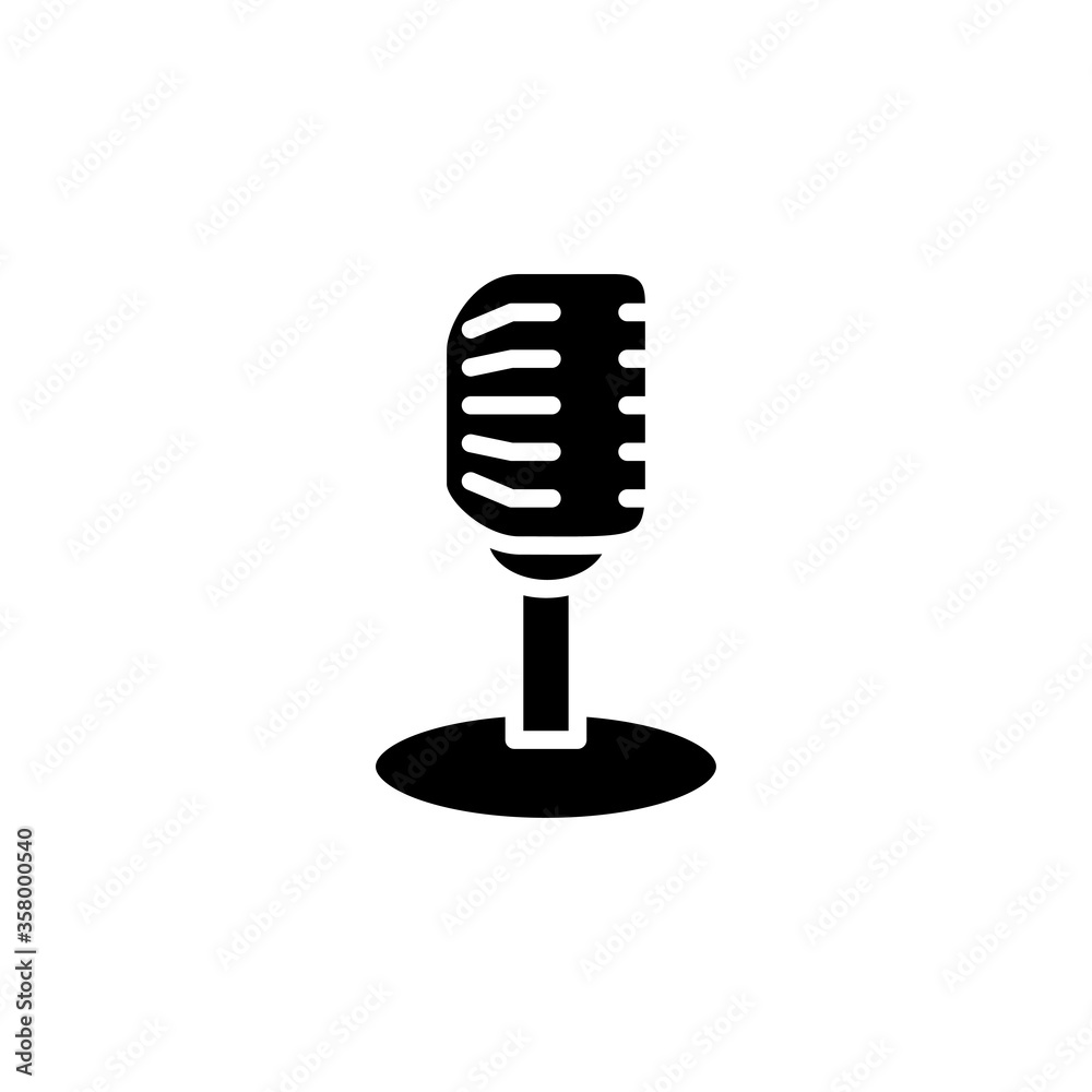 microphone icon logo illustration design microphone icon logo illustration design