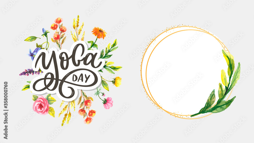 Lettering Yoga. Vector background International Yoga Day. Vector design for poster, T-shirts, bags. Yoga typography. Vector elements for labels, logos, icons, badges. Lettering Yoga. Vector background International Yoga Day. Vector design for poster, T-shirts, bags. Yoga typography. Vector elements for labels, logos, icons, badges.