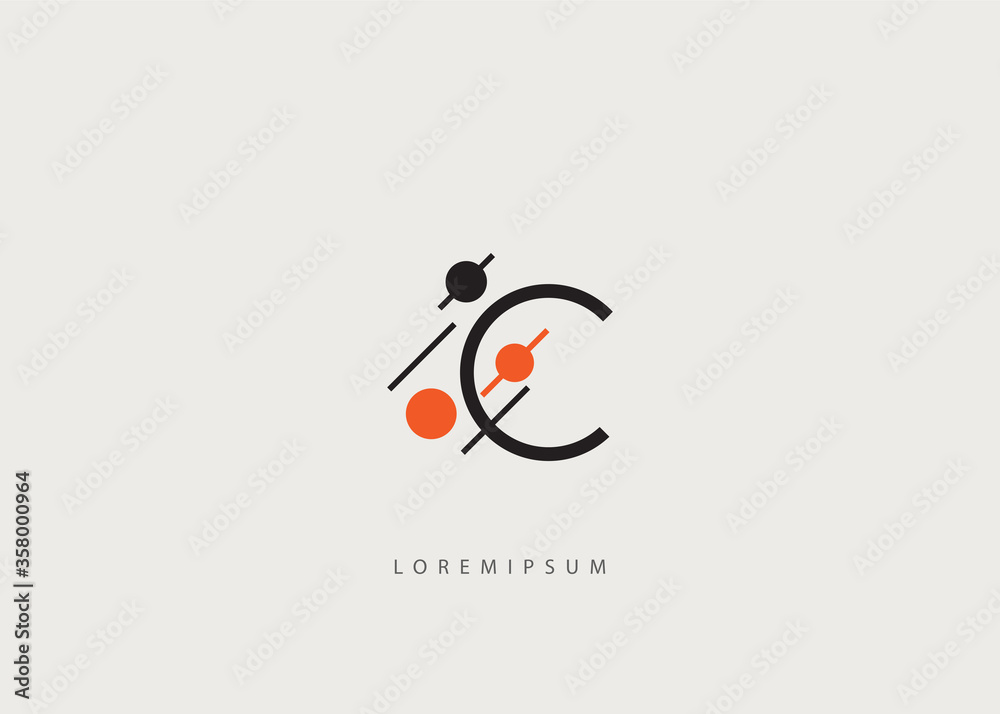 Initial C logo design with geometric style Inspiration, Letter C modern icon vector. Initial C logo design with geometric style Inspiration, Letter C modern icon vector.