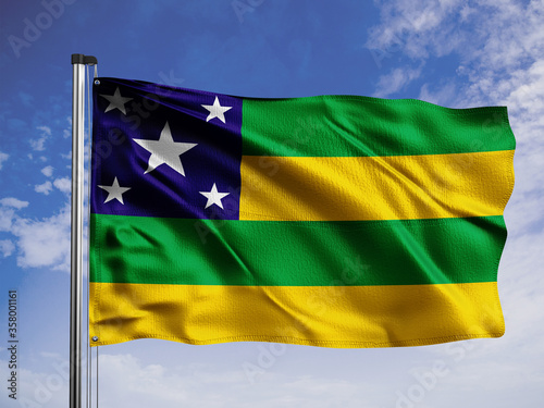 Sergipe flag. One of the states of Brazil.
