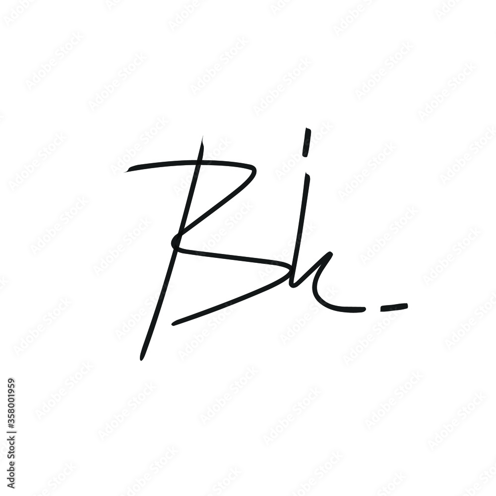 Bk initial handwriting logo vector Bk initial handwriting logo vector