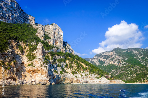 Cala Sisine beach in Orosei Golf, Sardinia, Italy