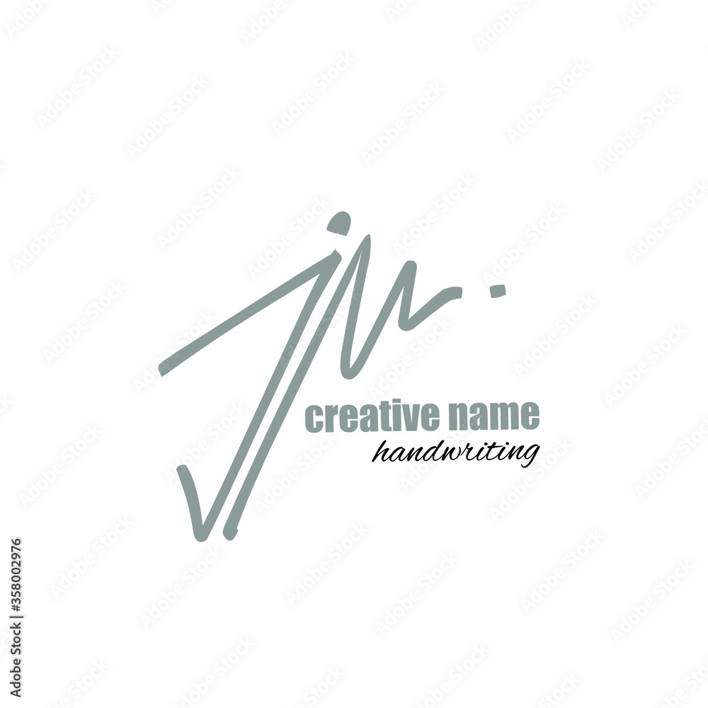 jm initial handwriting logo vector jm initial handwriting logo vector