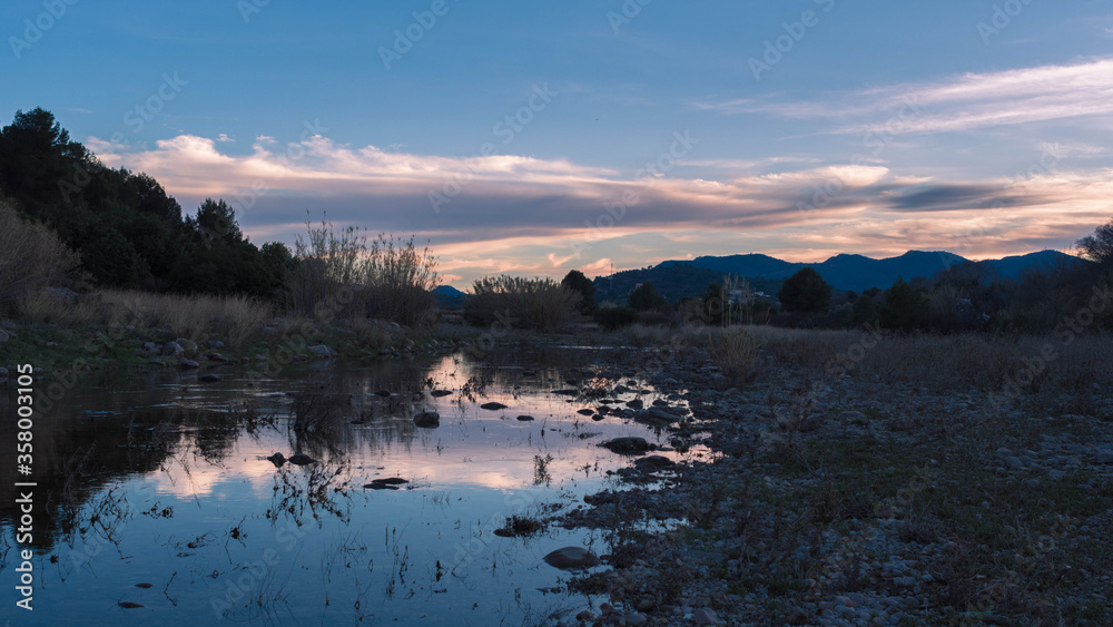 sunset river