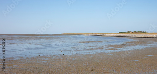 Vászonkép The mud flats on the waddensea