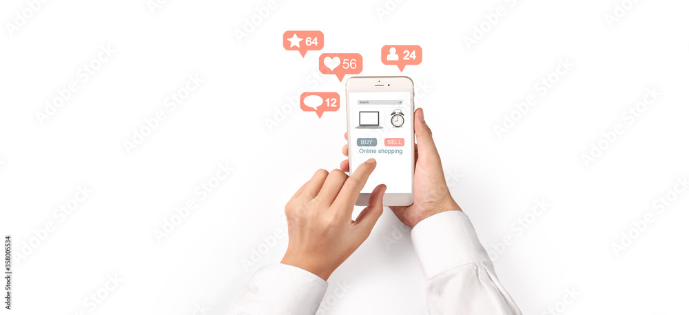 Business owner working. Online shopping SME entrepreneur Business owner working. Online shopping SME entrepreneur