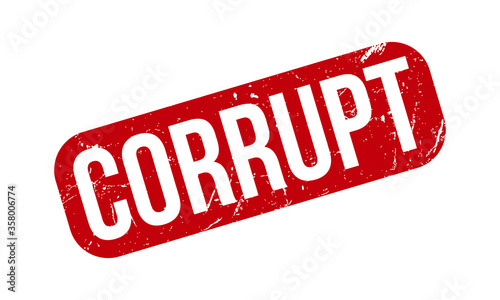 Corrupt Rubber Grunge Stamp Seal Vector Illustration