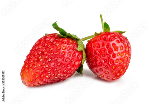 Strawberries isolated on white.