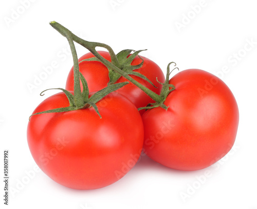 Tomatoes isolated on white