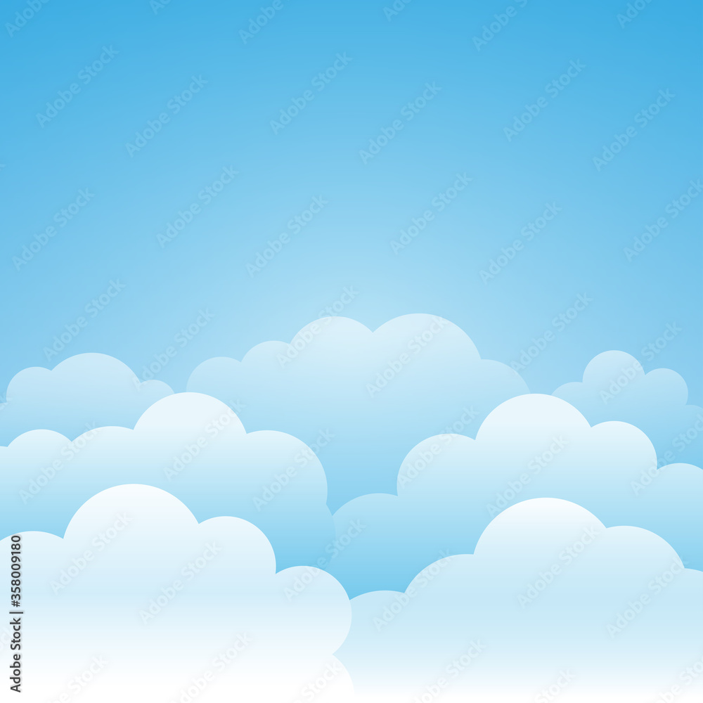 Clouds background. Vector illustration. EPS 10. Billboard.