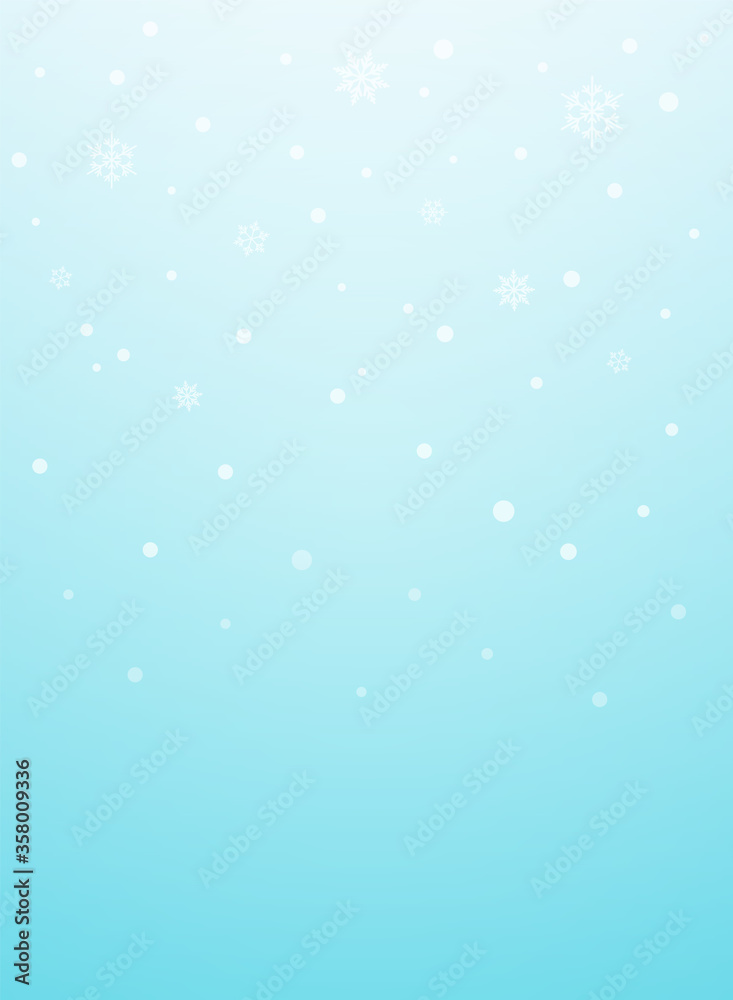 Clouds background and flat snowflakes and dots. Vector illustration. EPS 10.