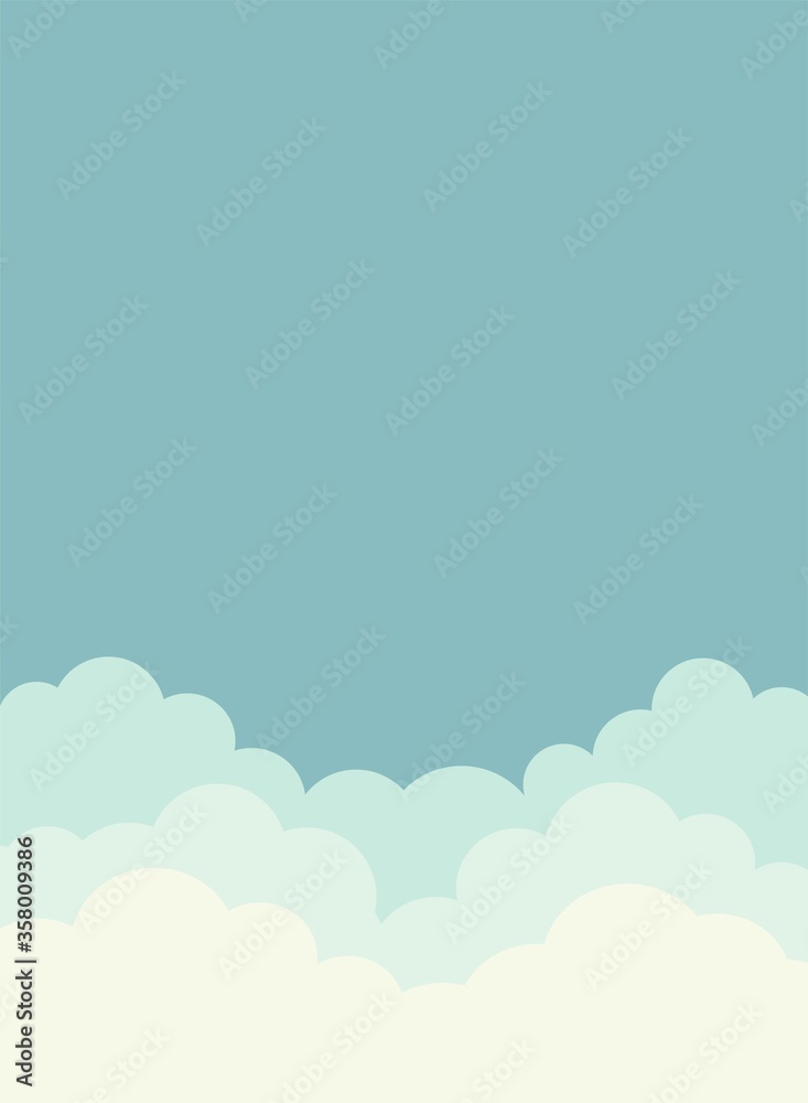 Naklejka Clouds background. Vector illustration. Sky wallpaper
