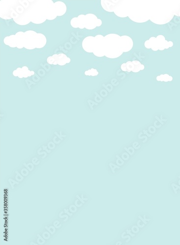 Clouds background. Vector illustration. Sky wallpaper
