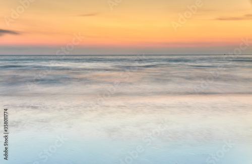 abstract sunrise of soft colors, Laredo beach