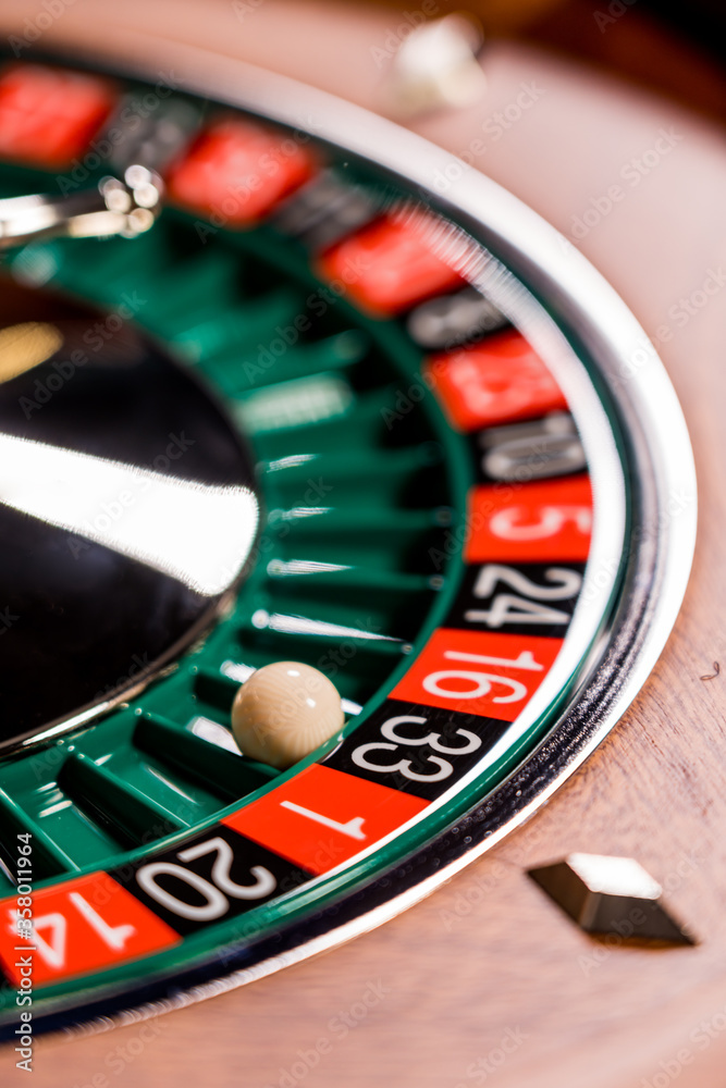 Roulette table close up at the Casino Roulette table close up at the Casino