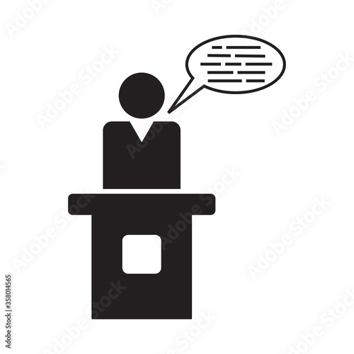 speech icon, education icon vector