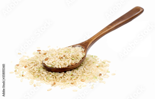 rice in a wooden 